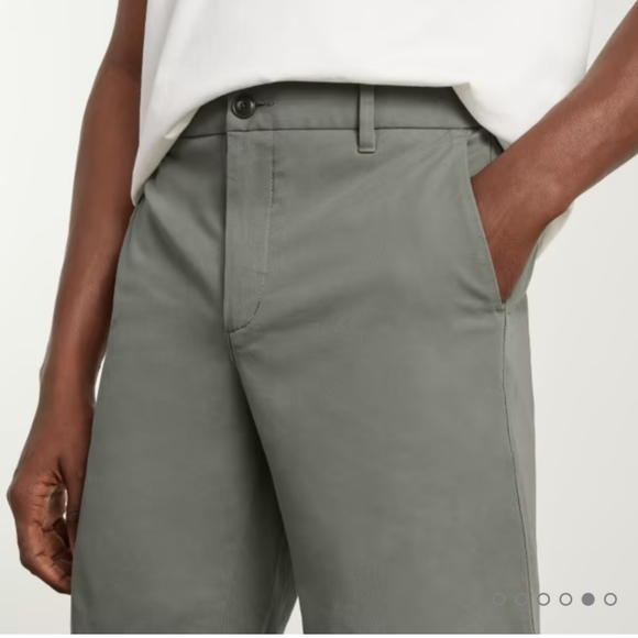 EVERLANE 9" Slim Fit Shorts - Pewter Green - Picture 3 of 14